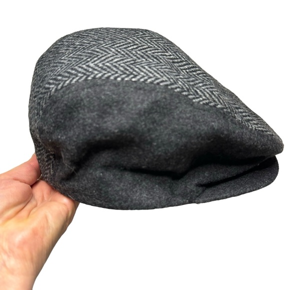 Dorfman-Pacific Vintage Herringbone Patch Newsboy Wool Blend Lined Cap Size L - Picture 3 of 8
